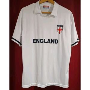 EB Sports England Soccer Jersey Polo Shirt Size Large